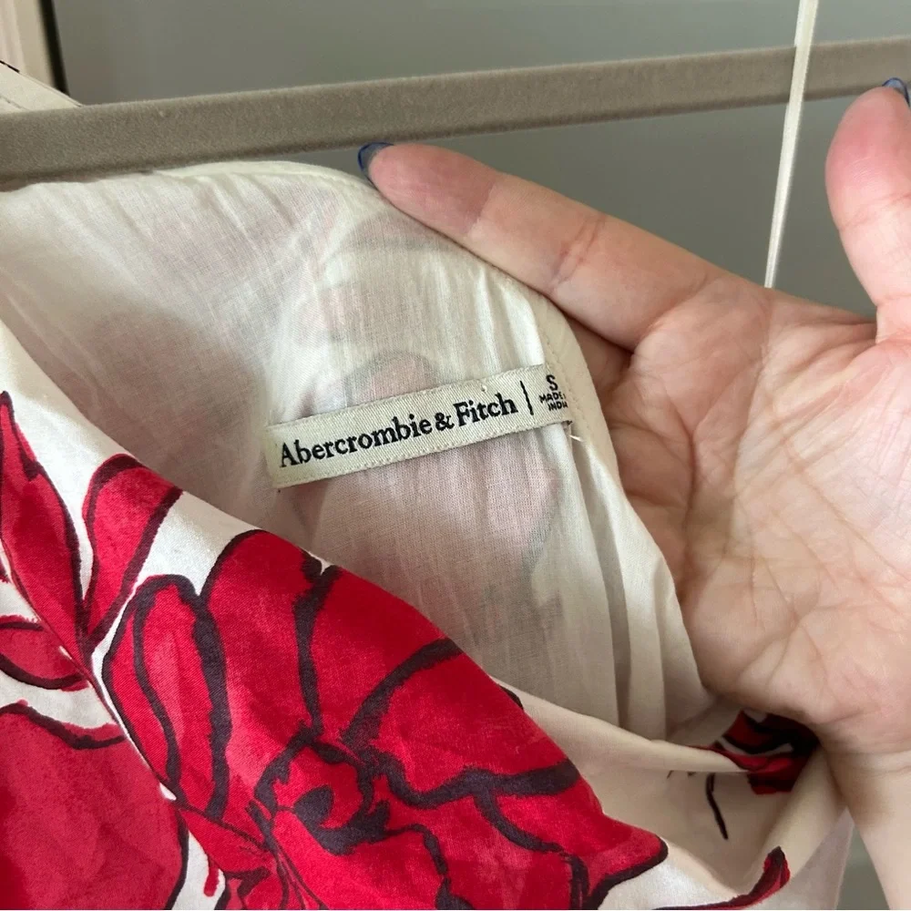 New Abercrombie & Fitch One Shoulder Cutout Floral Printed Maxi Dress